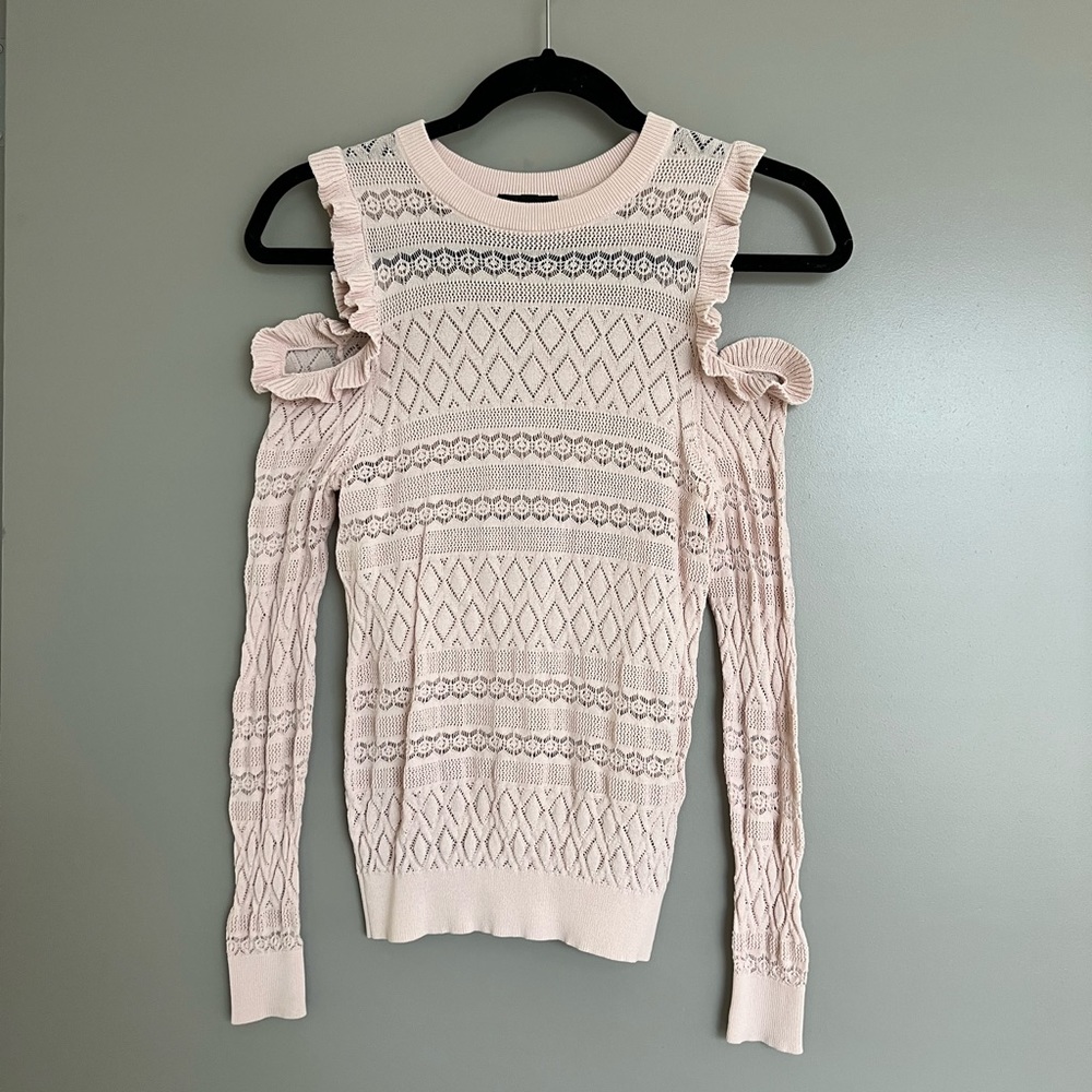 Topshop Pink Lace Top
